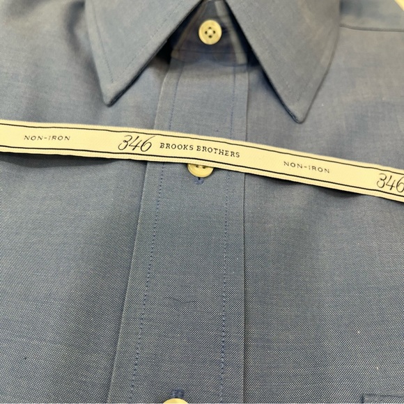 BROOKS BROTHERS {16.5} Non-Iron 346 Blue Dress Shirt NWT - Picture 4 of 4